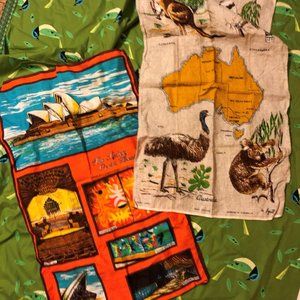 Vintage Australia table cloths and kitchen towels